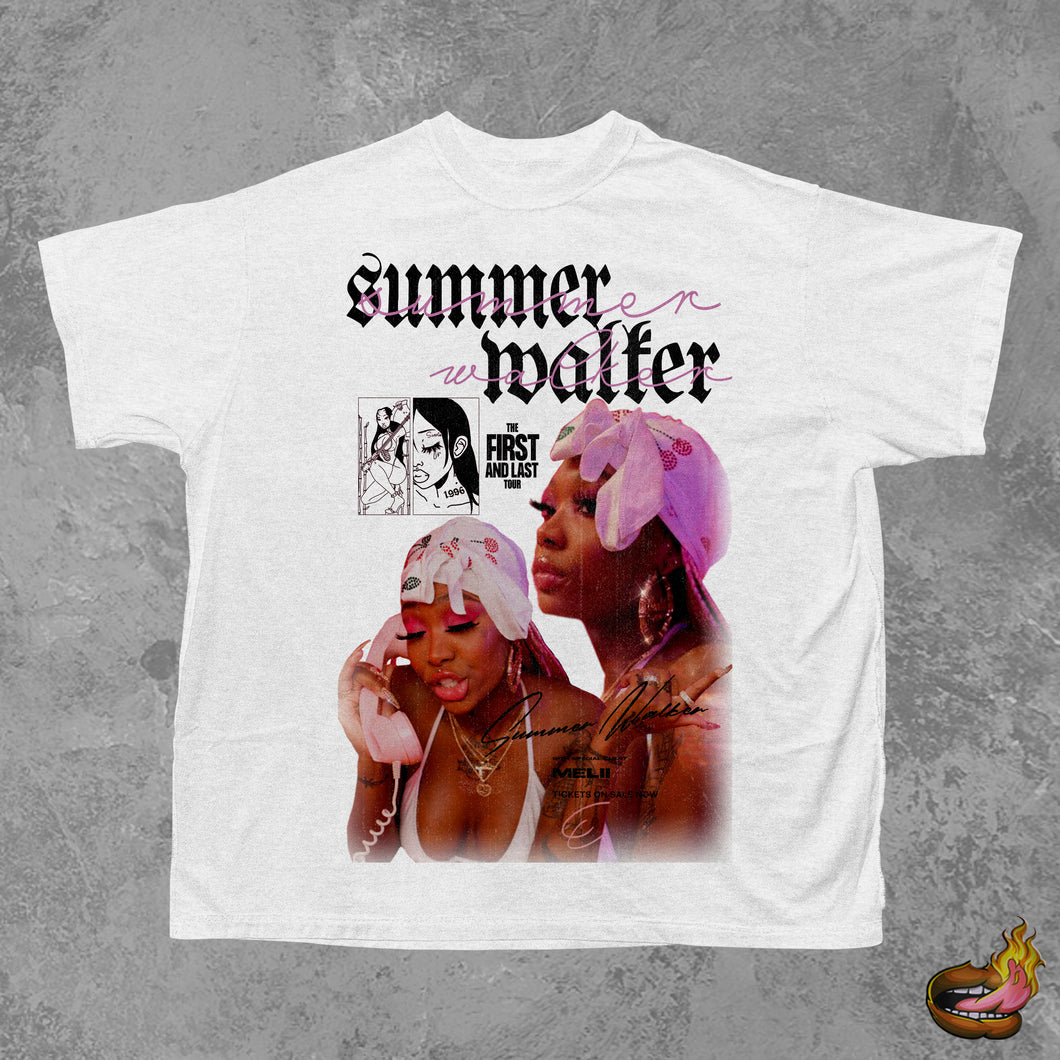 Summer Walker Official Merch Crop Tour Jersey, Pink, XXL